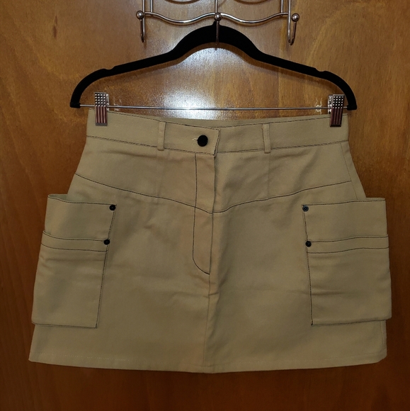 🛑SOLD- The Frankie Shop X 2TwoMoon cargo denim cotton mini skirt size Large NWT - Picture 1 of 6